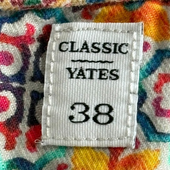 Robert Graham Linen Cotton Shorts Mens 38 Multicolor Floral Geometric 9" Inseam - Picture 4 of 9